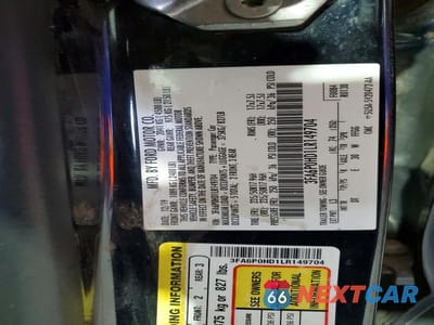 Zdjęcie 12 z 12 samochodu: 2020 FORD FUSION SE VIN:3FA6P0HD1LR149704 - miniatura
