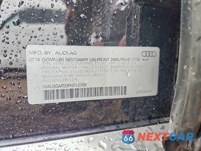 Zdjęcie 12 z 12 samochodu: 2015 AUDI A8 L QUATTRO VIN:WAU3GAFD0FN012358 - miniatura