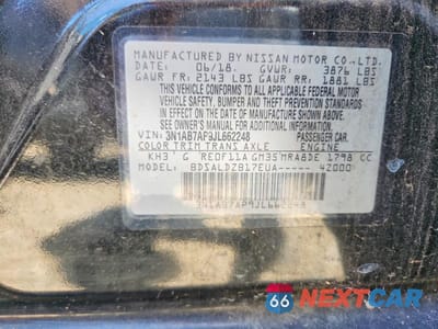 Zdjęcie 12 z 12 samochodu: 2018 NISSAN SENTRA SV VIN:3N1AB7AP9JL662248 - miniatura