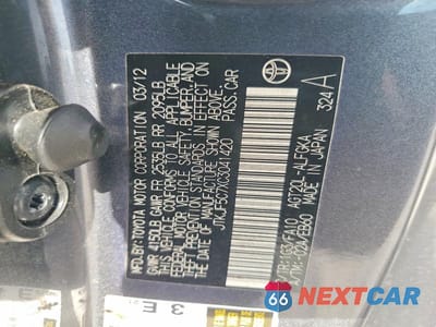 Zdjęcie 12 z 12 samochodu: 2012 SCION TC BASE VIN:JTKJF5C7XC3041420 - miniatura