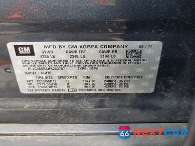 Zdjęcie 13 z 13 samochodu: 2017 BUICK ENCORE PREFERRED VIN:KL4CJASB6HB243787 - miniatura