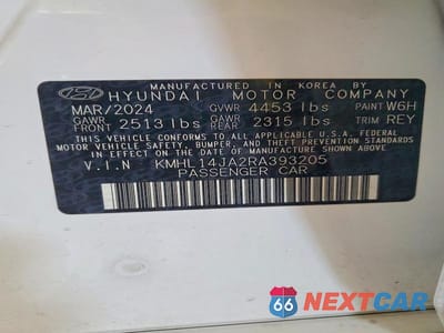 Zdjęcie 12 z 12 samochodu: 2024 HYUNDAI SONATA SEL VIN:KMHL14JA2RA393205 - miniatura