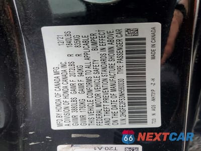 Zdjęcie 13 z 13 samochodu: 2022 HONDA CIVIC SPORT VIN:2HGFE2F53NH560030 - miniatura