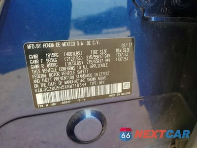 Zdjęcie 13 z 13 samochodu: 2017 HONDA HR-V EX VIN:3CZRU5H5XHM718344 - miniatura