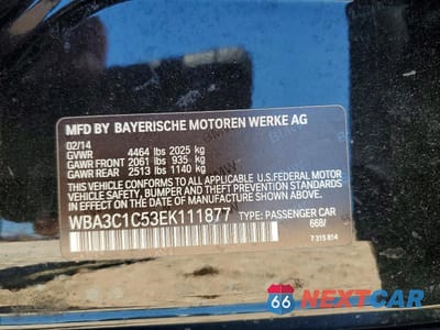 Zdjęcie 12 z 12 samochodu: 2014 BMW 328 I SULEV VIN:WBA3C1C53EK111877 - miniatura