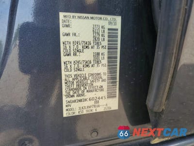 Zdjęcie 13 z 13 samochodu: 2011 NISSAN PATHFINDER S VIN:5N1AR1NB1BC602445 - miniatura