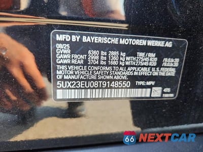 Zdjęcie 13 z 13 samochodu: 2026 BMW X5 XDRIVE40I VIN:5UX23EU08T9148550 - miniatura