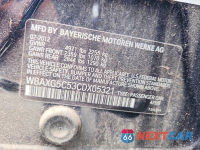 Zdjęcie 12 z 12 samochodu: 2012 BMW 528 I VIN:WBAXG5C53CDX05321 - miniatura