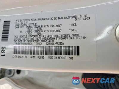 Zdjęcie 12 z 12 samochodu: 2025 TOYOTA TACOMA SR5 VIN:3TMKB5FNXSM025636 - miniatura