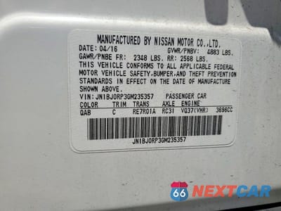 Zdjęcie 13 z 13 samochodu: 2016 INFINITI QX50 BASE VIN:JN1BJ0RP3GM235357 - miniatura
