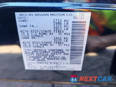 Zdjęcie 13 z 13 samochodu: 2015 INFINITI QX60 BASE VIN:5N1AL0MM4FC536719 - miniatura