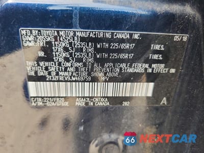Zdjęcie 13 z 13 samochodu: 2018 TOYOTA RAV4 LE VIN:2T3ZFREV9JW469759 - miniatura