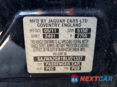 Zdjęcie 12 z 12 samochodu: 2011 JAGUAR XJL VIN:SAJWA2GB1BLV21337 - miniatura