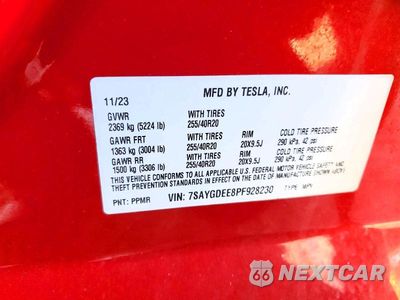 Zdjęcie 14 z 14 samochodu: 2023 TESLA MODEL Y VIN:7SAYGDEE8PF928230 - miniatura