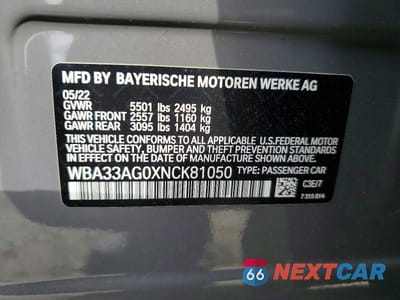 Zdjęcie 13 z 13 samochodu: 2022 BMW 530XE VIN:WBA33AG0XNCK81050 - miniatura