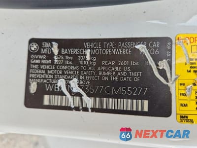 Zdjęcie 12 z 12 samochodu: 2007 BMW 530 I VIN:WBANE73577CM55277 - miniatura