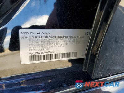 Zdjęcie 12 z 12 samochodu: 2015 AUDI A4 PREMIUM VIN:WAUDFAFL6FN035593 - miniatura