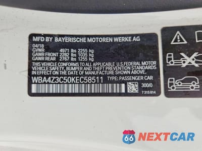Zdjęcie 12 z 12 samochodu: 2019 BMW 430XI VIN:WBA4Z3C50KEC58511 - miniatura