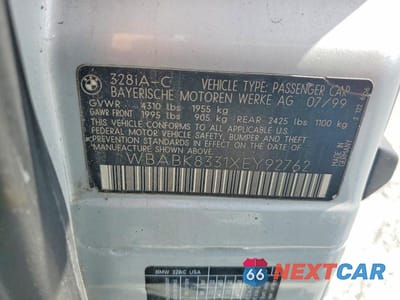 Zdjęcie 12 z 12 samochodu: 1999 BMW 328 IC AUTOMATIC VIN:WBABK8331XEY92762 - miniatura