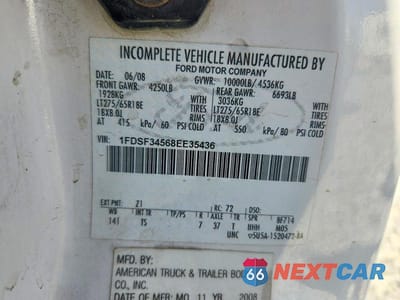 Zdjęcie 13 z 13 samochodu: 2008 FORD F350 SRW SUPER DUTY VIN:1FDSF34568EE35436 - miniatura