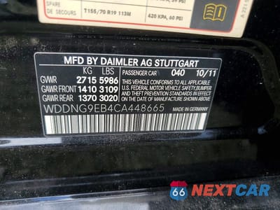 Zdjęcie 13 z 13 samochodu: 2012 MERCEDES-BENZ S 550 4MATIC VIN:WDDNG9EB4CA448665 - miniatura