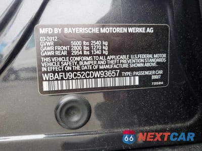 Zdjęcie 12 z 12 samochodu: 2012 BMW 550 XI VIN:WBAFU9C52CDW93657 - miniatura