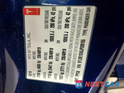 Zdjęcie 12 z 12 samochodu: 2018 TESLA MODEL 3 VIN:5YJ3E1EA0JF008155 - miniatura