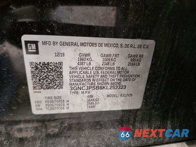 Zdjęcie 13 z 13 samochodu: 2019 CHEVROLET TRAX 1LT VIN:3GNCJPSB6KL253323 - miniatura