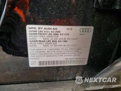 Zdjęcie 14 z 14 samochodu: 2019 AUDI SQ5 PREMIUM PLUS VIN:WA1B4AFY6K2053500 - miniatura