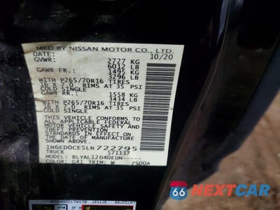 Zdjęcie 12 z 12 samochodu: 2020 NISSAN FRONTIER S VIN:1N6ED0CE5LN722795 - miniatura