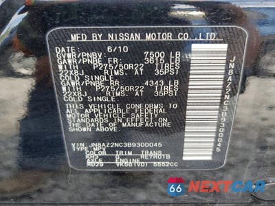 Zdjęcie 13 z 13 samochodu: 2011 INFINITI QX56 BASE VIN:JN8AZ2NC3B9300045 - miniatura