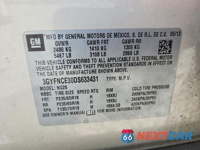 Zdjęcie 13 z 13 samochodu: 2013 CADILLAC SRX LUXURY COLLECTION VIN:3GYFNCE30DS633431 - miniatura
