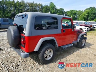 Trzecie zdjęcie samochodu z tyłu: 2005 JEEP WRANGLER / TJ UNLIMITED VIN:1J4FA44S05P313150 - miniatura