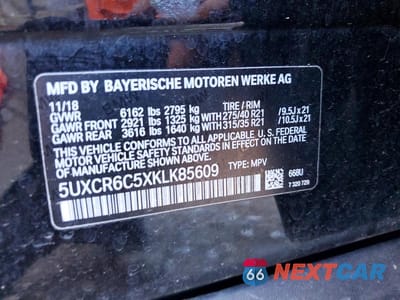 Zdjęcie 12 z 12 samochodu: 2019 BMW X5 XDRIVE40I VIN:5UXCR6C5XKLK85609 - miniatura