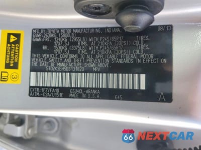 Zdjęcie 13 z 13 samochodu: 2013 TOYOTA HIGHLANDER PLUS VIN:5TDZK3EH5DS131820 - miniatura