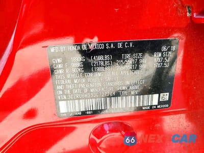 Zdjęcie 14 z 14 samochodu: 2018 HONDA HR-V LX VIN:3CZRU6H33JG727704 - miniatura