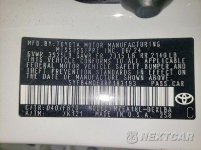 Zdjęcie 12 z 12 samochodu: 2024 TOYOTA COROLLA LE VIN:5YFB4MDEXRP183193 - miniatura