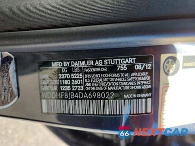 Zdjęcie 12 z 12 samochodu: 2013 MERCEDES-BENZ E 350 4MATIC VIN:WDDHF8JB4DA698022 - miniatura
