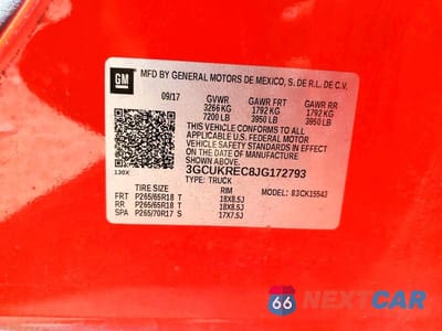 Zdjęcie 12 z 12 samochodu: 2018 CHEVROLET SILVERADO K1500 LT VIN:3GCUKREC8JG172793 - miniatura