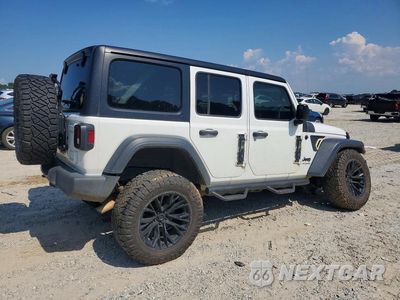 Trzecie zdjęcie samochodu z tyłu: 2021 JEEP WRANGLER UNLIMITED SPORT VIN:1C4HJXDN1MW753635 - miniatura