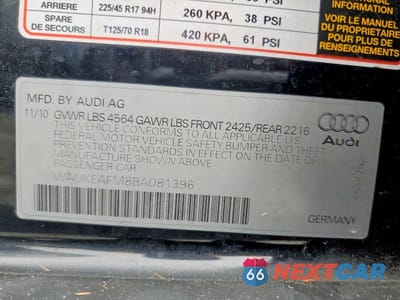 Zdjęcie 12 z 12 samochodu: 2011 AUDI A3 PREMIUM PLUS VIN:WAUKEAFM8BA081396 - miniatura