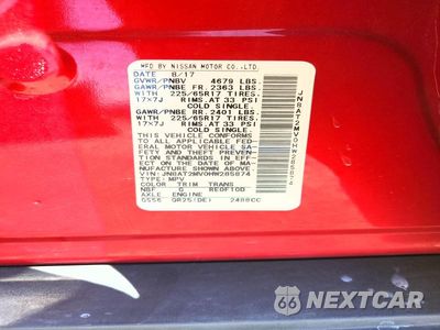 Zdjęcie 12 z 12 samochodu: 2017 NISSAN ROGUE SV VIN:JN8AT2MV0HW285874 - miniatura