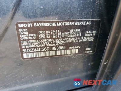 Zdjęcie 13 z 13 samochodu: 2013 BMW X5 XDRIVE35I VIN:5UXZV4C56DL993885 - miniatura