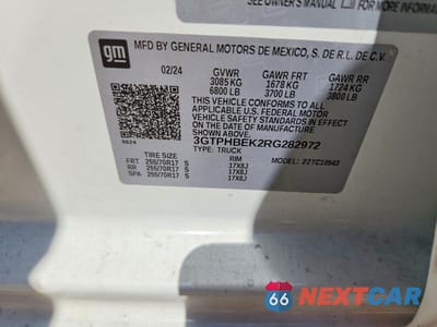 Zdjęcie 12 z 12 samochodu: 2024 GMC SIERRA C1500 SLE VIN:3GTPHBEK2RG282972 - miniatura