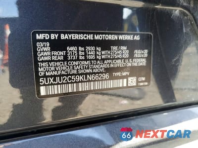Zdjęcie 13 z 13 samochodu: 2019 BMW X5 XDRIVE50I VIN:5UXJU2C59KLN66296 - miniatura
