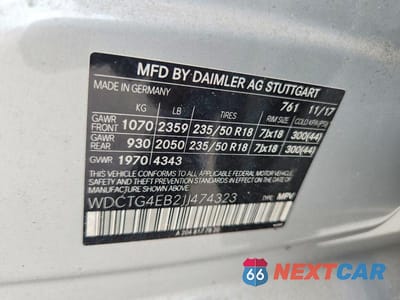 Zdjęcie 14 z 14 samochodu: 2018 MERCEDES-BENZ GLA 250 VIN:WDCTG4EB2JJ474323 - miniatura