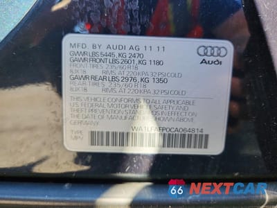 Zdjęcie 13 z 13 samochodu: 2012 AUDI Q5 PREMIUM PLUS VIN:WA1LFAFP0CA064814 - miniatura