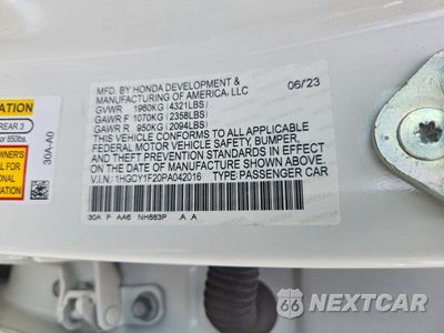 Zdjęcie 12 z 12 samochodu: 2023 HONDA ACCORD VIN:1HGCY1F20PA042016 - miniatura