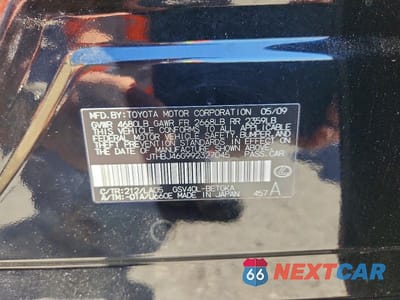 Zdjęcie 12 z 12 samochodu: 2009 LEXUS ES 350 VIN:JTHBJ46G992327045 - miniatura