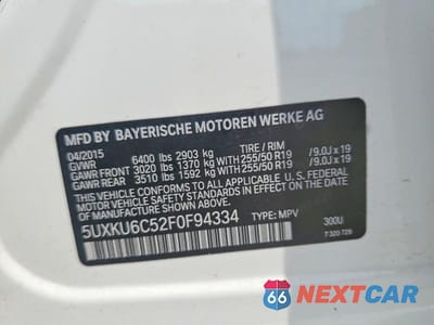 Zdjęcie 13 z 13 samochodu: 2015 BMW X6 XDRIVE50I VIN:5UXKU6C52F0F94334 - miniatura